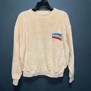 Bandy Button Pullover Long Sleeve  Top 8-9y Velour Tan School Child